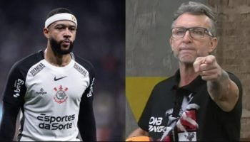 Craque Neto comemora gol de Memphis de forma inusitada